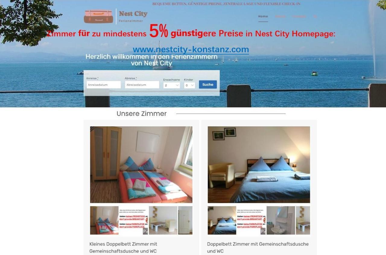 Nest City - Not A Hotel, Private Room With Shared Showers, No Parking, Breakfast, Or Kitchen, Towels Available For A Fee, Check-In 4 Pm To 11 Pm Констанц Екстер'єр фото